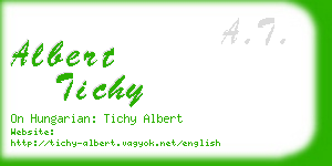 albert tichy business card